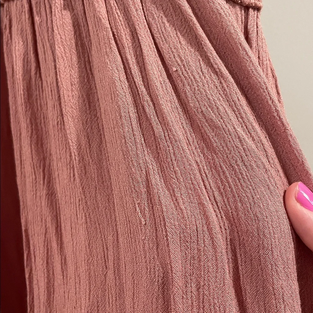 Free People One- Lace Bodice Tiered Ruffle Sundress - Dusty Rose- Size Small - Picture 12 of 12